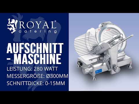 Video - Aufschnittmaschine - 300 mm - bis 15 mm - Alugriffe