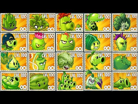 PvZ 2 Tournament All GREEN Plants - Who Will Win?