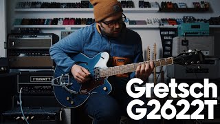 Video thumbnail for Gretsch G2622T Streamliner Semi-Hollow Guitar | Sound Samples by Ambient Endeavors