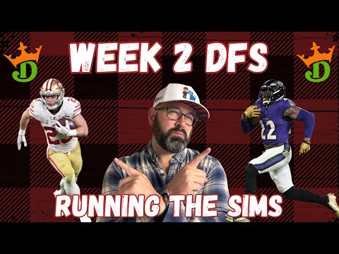 NFL DFS Week 2 DraftKings Strategy And Picks | Run The Sims With A Milly Maker Winner