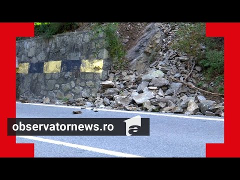 Trafic cu restricții pe DN7, în Vâlcea. Versanții vor fi securizați cu plase metalice
