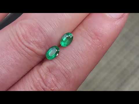 Oval Emeralds, Zambia 6x4mm