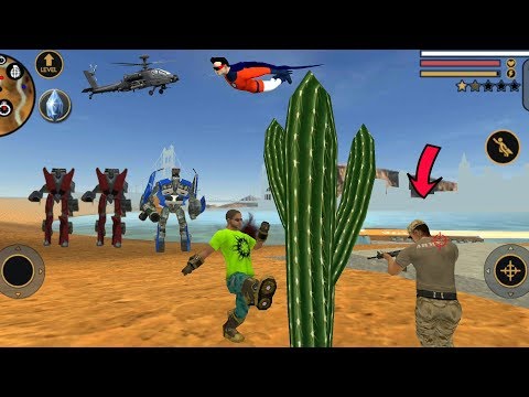 Vegas Crime Simulator (Vegas Hero Destroy Cactus Tree) Army Saves Cactus on Army Base - Gameplay HD