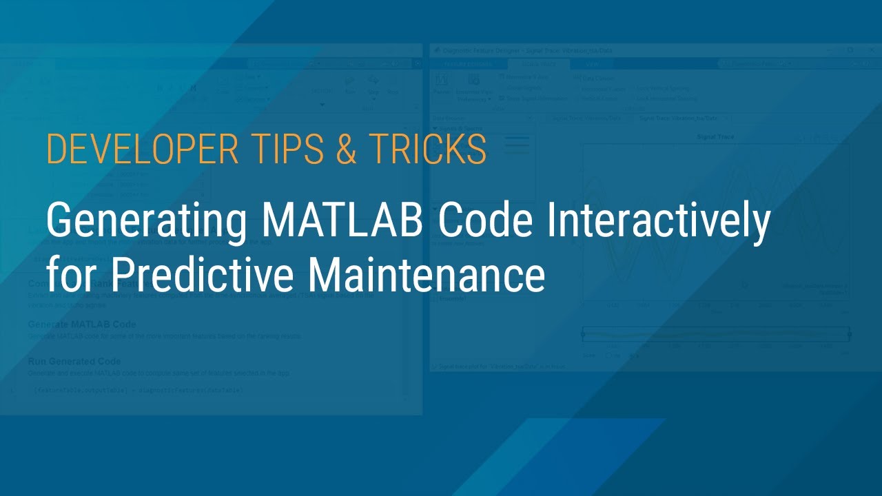 Generating MATLAB Code Interactively for Predictive Maintenance