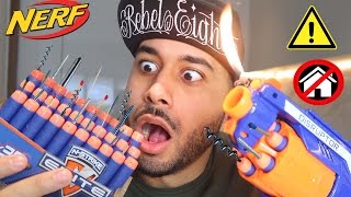MOST DANGEROUS NERF MOD TRICK SHOTS!!  (EXPLODING COLA)