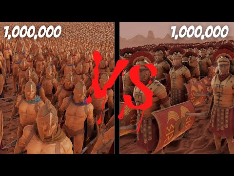 1 MILLION SPARTANS VS 1 MILLION ROMAN GENERALS | BATTLE SIMULATOR