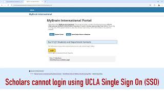 How to Login to MyBruin International as a J-1 Scholar