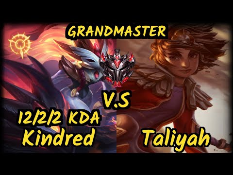 VIT.B Skeanz (KINDRED) vs TALIYAH - 12/2/2 KDA JUNGLE GAMEPLAY - EUW Ranked GRANDMASTER