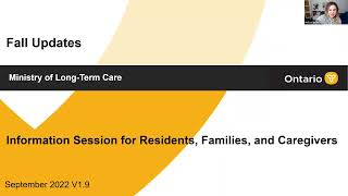 Ontario Ministry of Long-Term Care Information Session with Residents