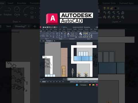 FACADE WITH DYNAMIC BLOCKS AUTOCAD  #autocadshorts #autocadarchitecture #autocad