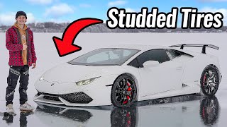 Lamborghini on Frozen Lake!