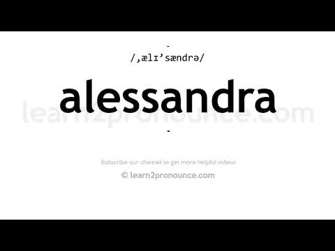 How to pronounce Alessandra | English pronunciation