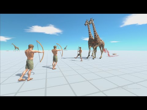 GIRAFFES vs POACHERS (Animal Revolt Battle Simulator)