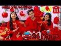 Using Only Red Things For 24 Hours Eating Only Red Food Challenge