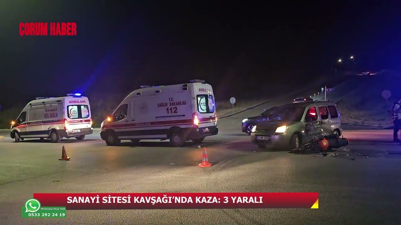 Sanayi Sitesi Kavşağı'na kaza: 3 yaralı