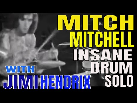 Mitch Mitchell -  Drum Solo with Jimi Hendrix - INCREDIBLE DRUMMER!