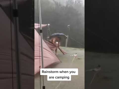 Camping in the Rain Storm