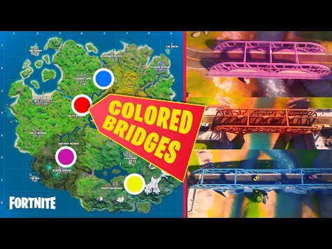 All Colored Steel Bridge Locations - Purple, Red, Blue,... All Bridges in Fortnite