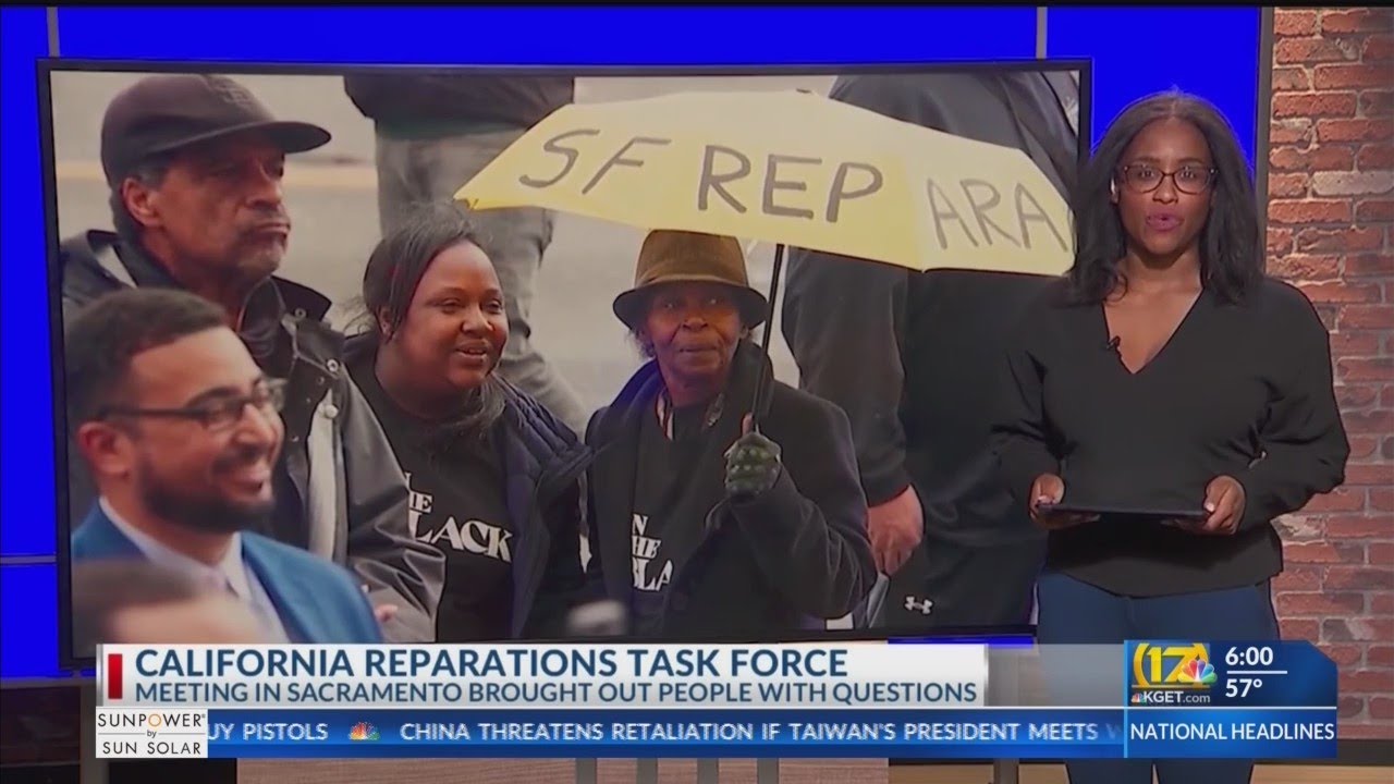 California Reparations Task force demand payments to descendants of African slaves