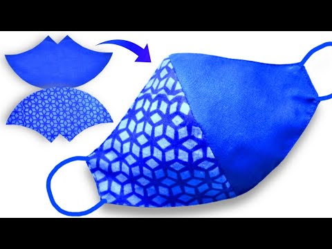 Very Easy New Style Pattern Mask - Face Mask Sewing Tutorial - Anyone Can Make This Mask Easily