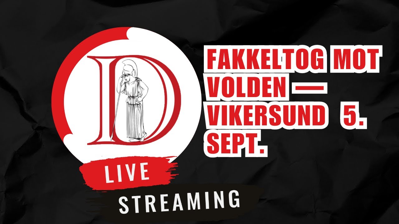 Fakkeltog mot volden (Liten rettelse: 360°-video – trykk i videoen og roter)