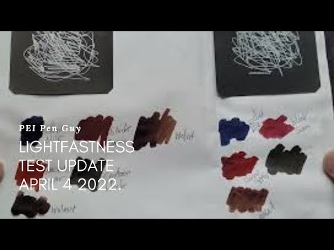 Lightfastness test update April 4 2022.