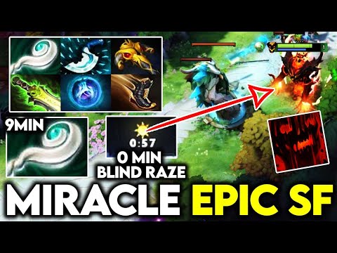 Miracle Epic [Shadow Fiend] With Mind Hack Raze - 9Min Euls Dota 2