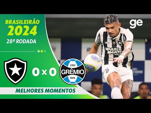 Gols e lances de Botafogo x Grêmio