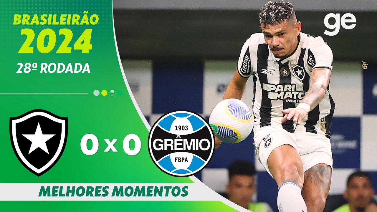 VÍDEO | Melhores momentos de Botafogo 0x0 Grêmio no Estádio Mané Garrincha