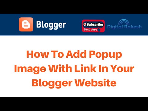 How to add popup image with link in your Blogger website