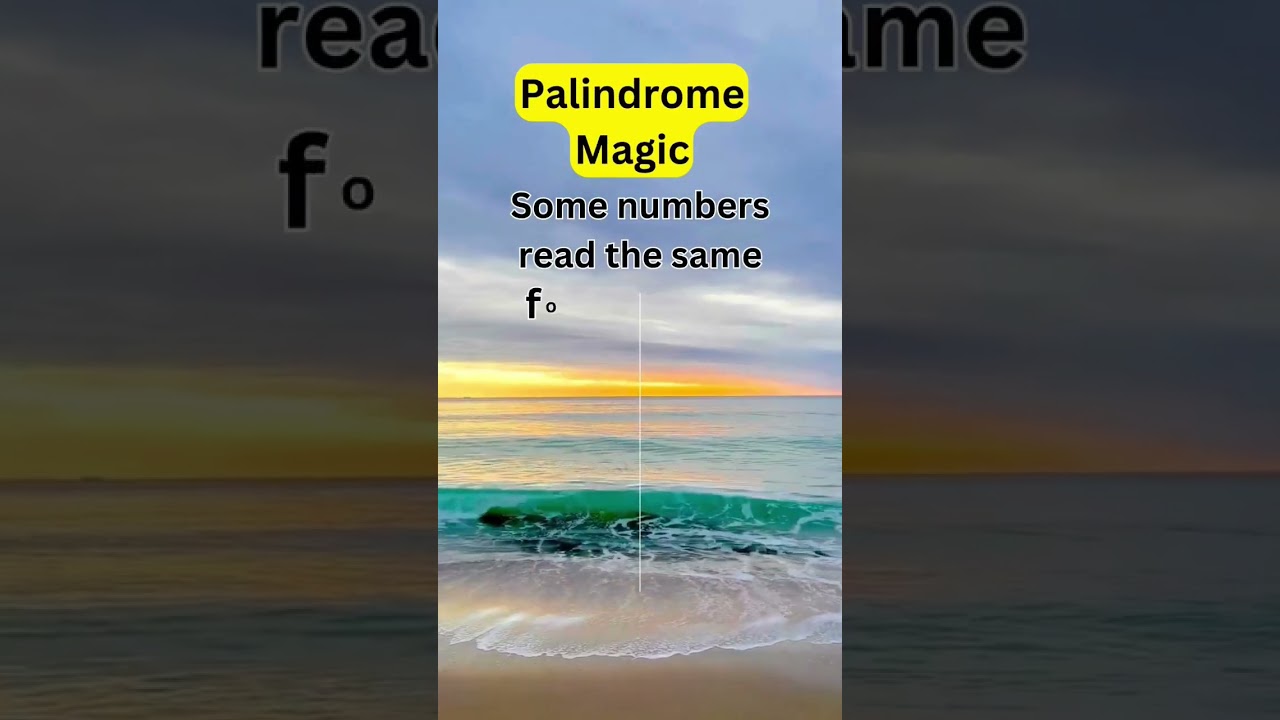 Palindrome Numbers #maths #education #palindromenumbers #shorts #ytshorts