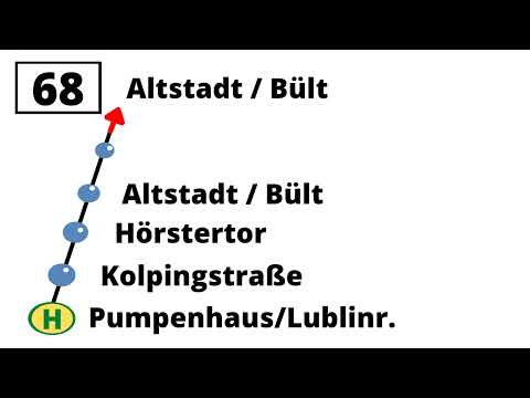 Ansagen der Linie 68 in Münster