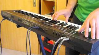 Video thumbnail for Roland Alpha Juno 2 Analog Synthesizer + Oberheim Cyclone Arpeggiator by RetroSound
