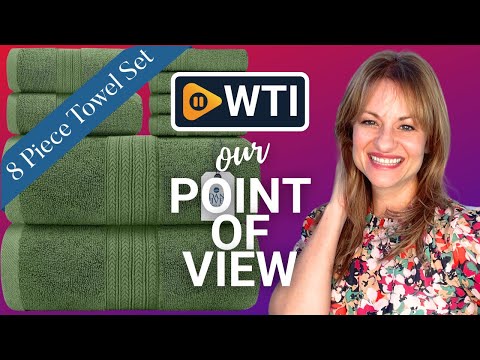 DAN RIVER 100% Luxurious Cotton Bath Towels Set - Premium Quality Pack of 8 - Ultimate Comfort and Absorbency for Bathroom - WTI product video review