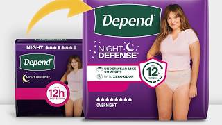 🌛 Depend Night Defense Women’s Underwear | Overnight Leak Protection