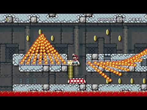 Mario Vertical: W4-8 Converyors by Jeff - Super Mario Maker - No Commentary 1bl