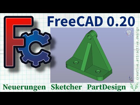 FreeCAD 0.20 NEW | PartDesign | Sketcher | Construction (German)