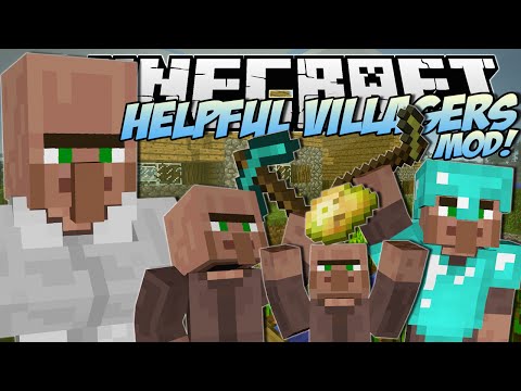 Minecraft | HELPFUL VILLAGERS MOD! (Create a Villager Army!) | Mod Showcase