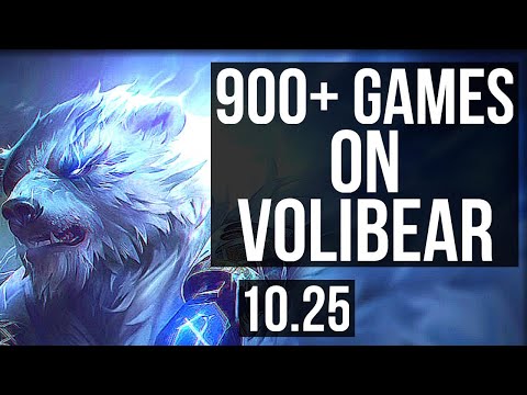 VOLIBEAR vs AATROX (TOP) | 900+ games, 800K mastery, 7/3/8, Dominating | KR Diamond | v10.25