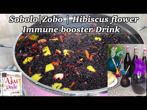 How to make Authentic Ghana Sobolo | Hibiscus Tea | Bissab Drink | Zobo Drink | Immune Booster Drink