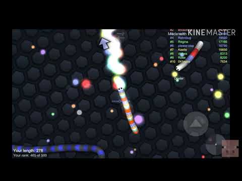 Big snake VS 100000 little snakes - Slitherio