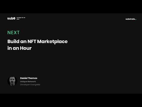 Sub0 Online: Build an NFT Marketplace in an Hour