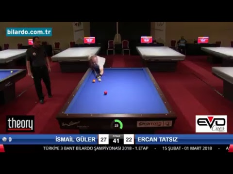 İSMAİL GÜLER & ERCAN TATSIZ Bilardo Maçı - 2018 ERKEKLER 1.ETAP-2. Ön Eleme