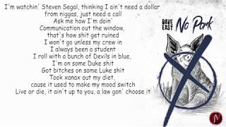 DAVE EAST - No Pork- LYRICS