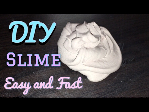 DIY SLIME! EASY AND FAST!! HOW TO MAKE FLUFFY...