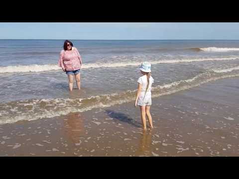 Samantha and Layla Mablethorpe Beach 2018
