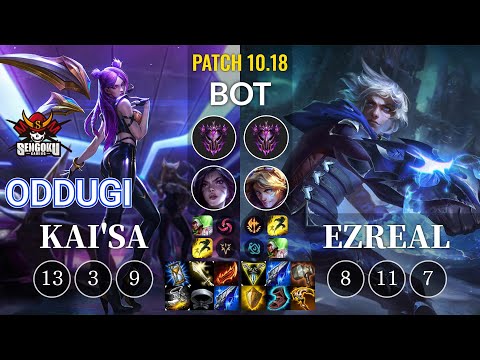 SG OdduGi Kai'Sa vs Ezreal Bot - KR Patch 10.18