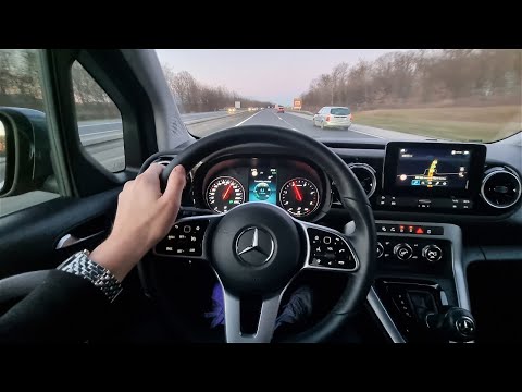 Thumbnail for Mercedes-Benz T 180d (2023) - consumption on 130 km/h (city, highway - cabin noise test) by Mercedes-Benz 130, Mercedes-Benz