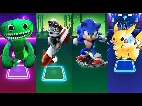 GARTEN OF BANBAN VS SONIC VS CRAZY FROG VS PIKACHU l Tiles Hop EDM Rush