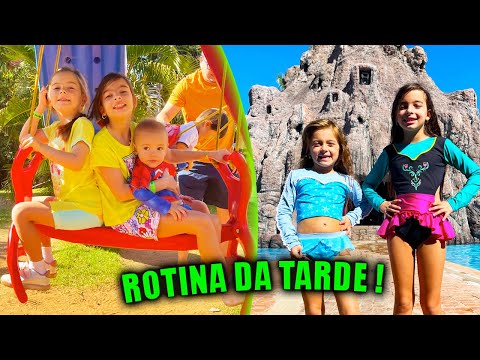 Rotina da tarde nas férias no terra parque | Jéssica Godar e Laurinha e Helena e Gabriel